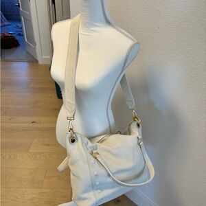 New Hammitt marshmallow color and gold accent Daniel purse